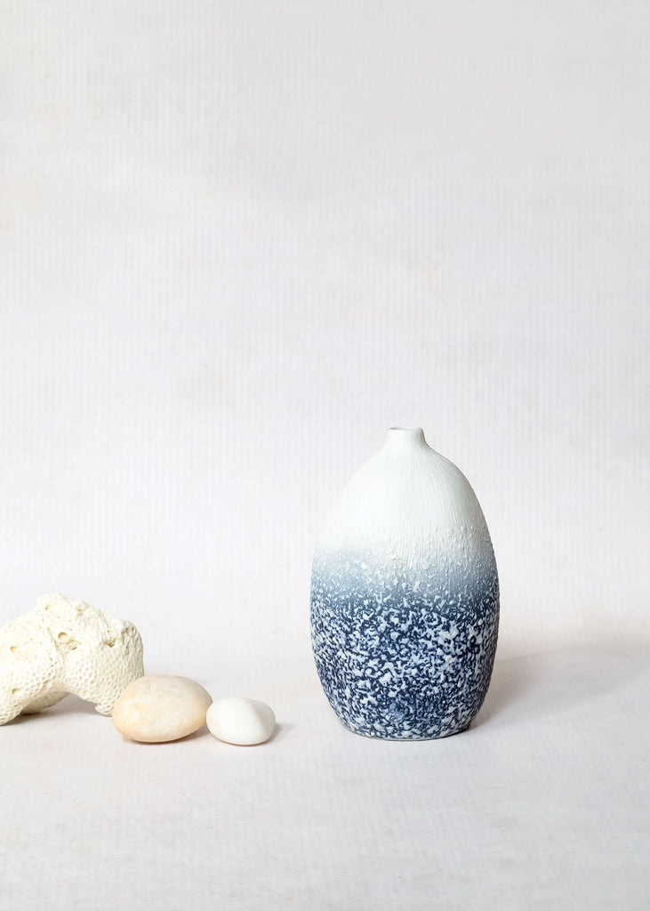 Kaolin Porcelain Bud Vase, Handmade in Thailand