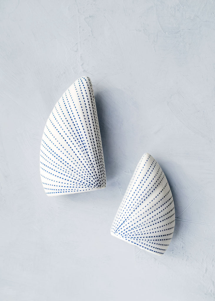 Kaolin Clay Porcelain Seashell Salt & Pepper Shakers