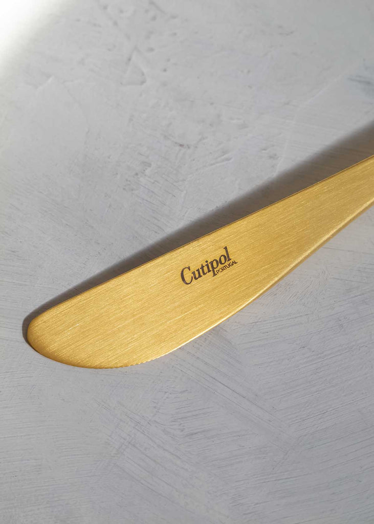Cutipol Mio 5pc Place Setting, Ivory / Brushed Gold 