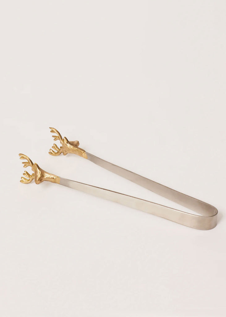 Fleck Deer Tongs, Stainless Steel & Brass