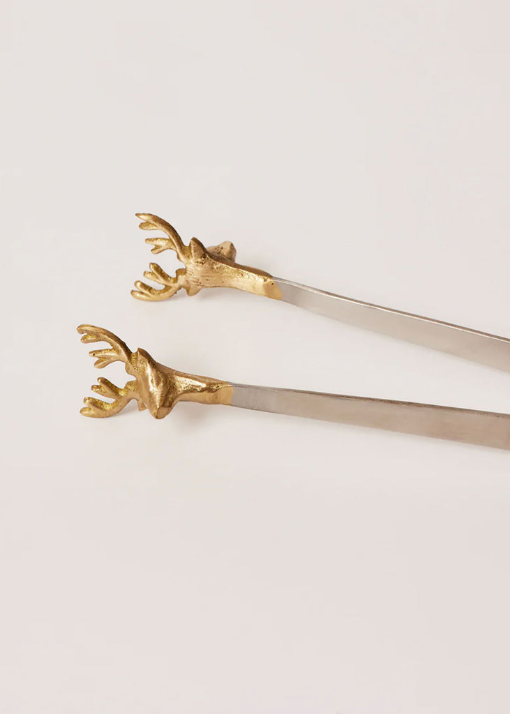 Fleck Deer Tongs, Stainless Steel & Brass