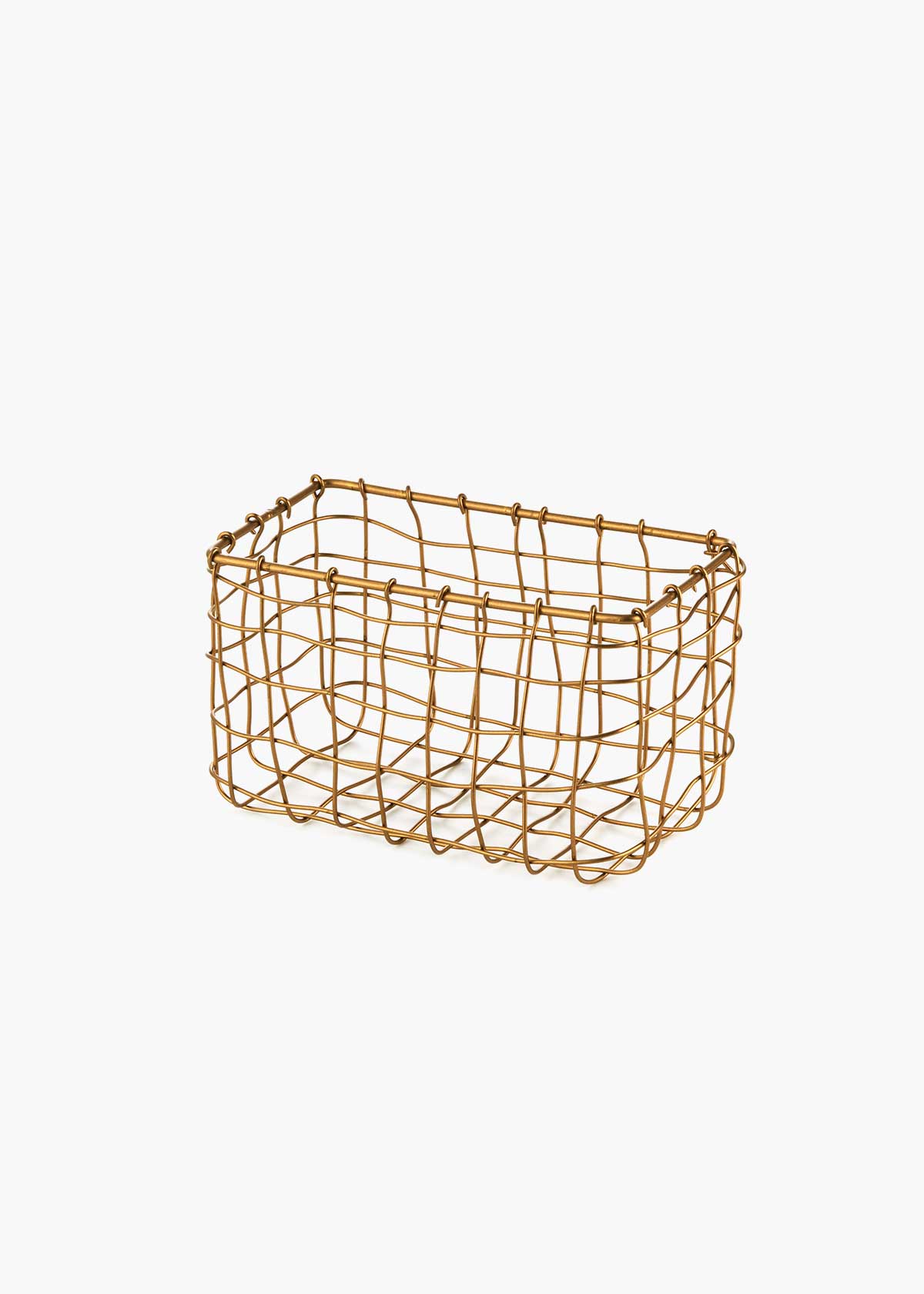 Fog Linen  Brass Wire Basket – Housework