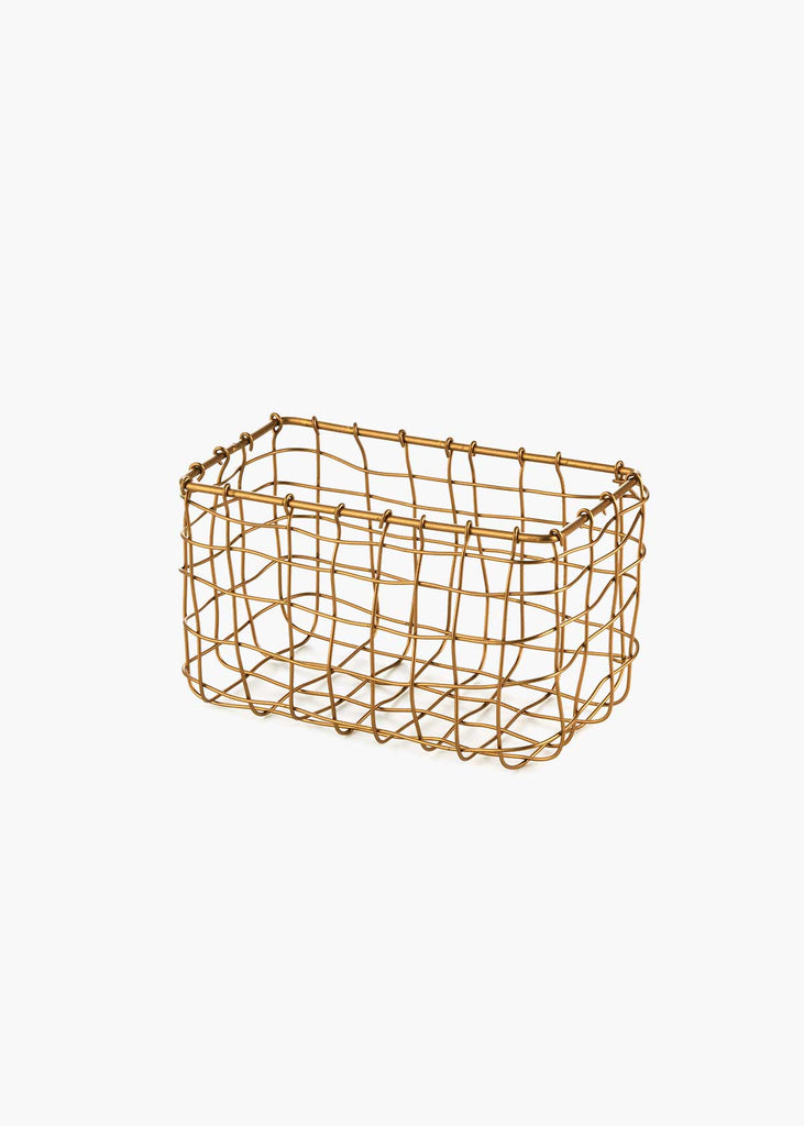 Fog Linen Work Handmade Brass Basket