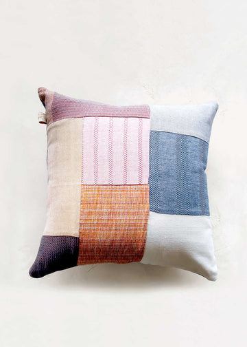Fozia Endrias 16" Patchwork Ethiopian Cotton Pillow