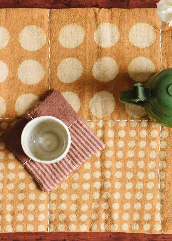 Handwork Studio Block Printed Coaster Set of 4