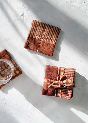 Handwork Studio Block Printed Coaster Set of 4