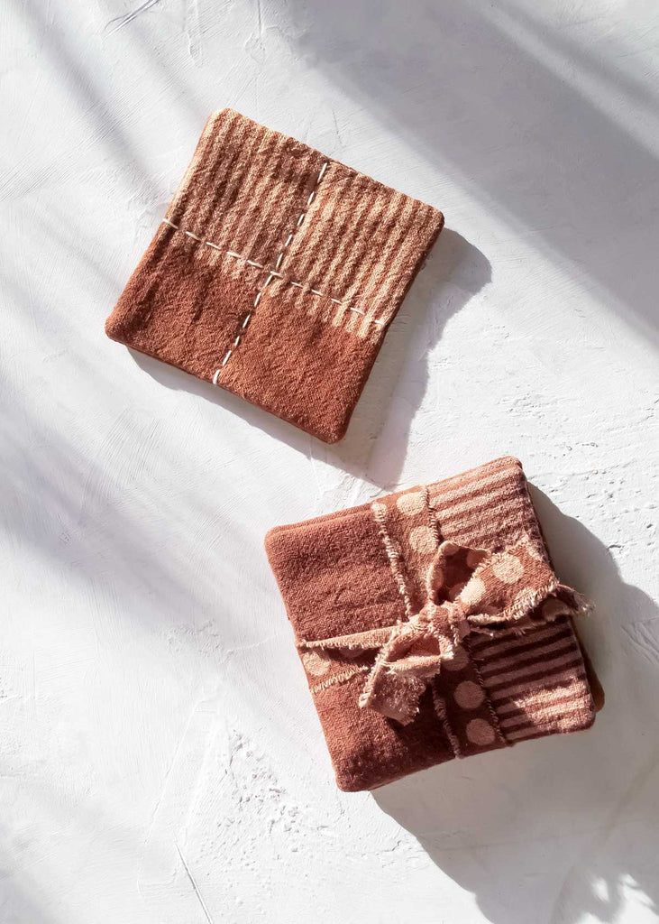 Handwork Studio Block Printed Coaster Set of 4