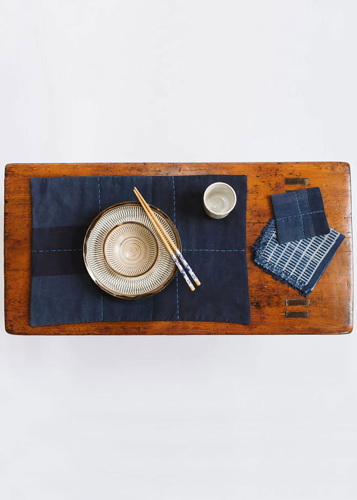 Handwork studio Plain Pieced Placemat, Indigo