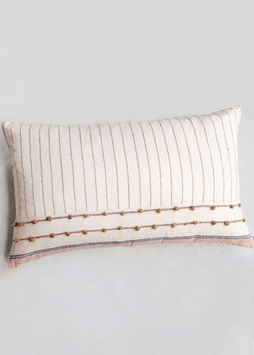Knotted Pebbles Pillow, Cotton & Wool