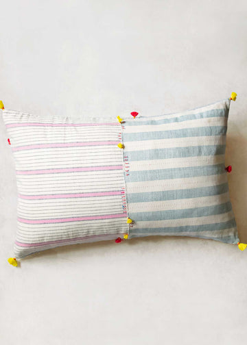 Injiri Handwoven Cotton Dhari Lumbar Pillow No. 4