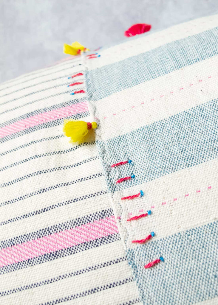 Injiri Handwoven Cotton Dhari Lumbar Pillow No. 4