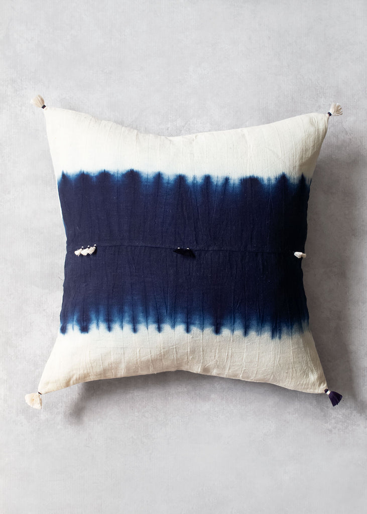 Injiri Indigo Dip-Dyed Pillow, 16"