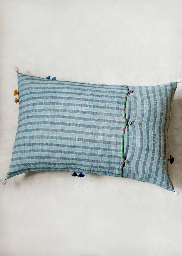Injiri Handwoven Striped Lumbar Pillow