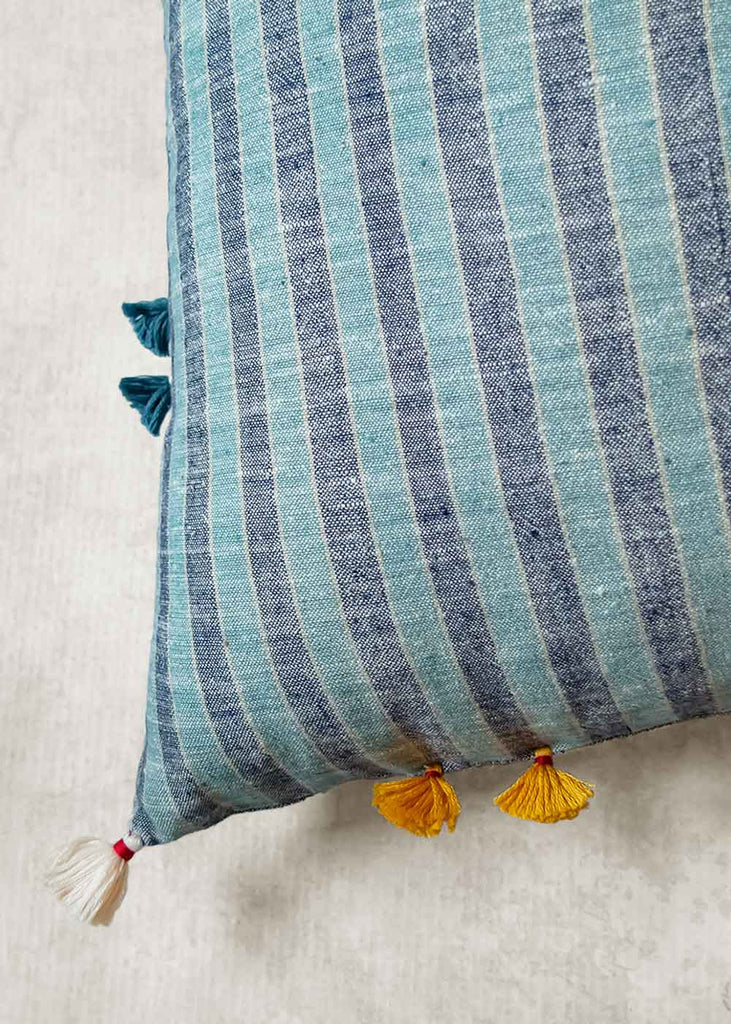 Injiri Handwoven Striped Lumbar Pillow