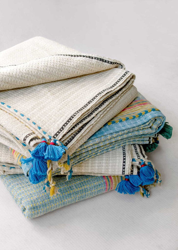 Injiri Handwoven Cotton Waffle Bath Towel