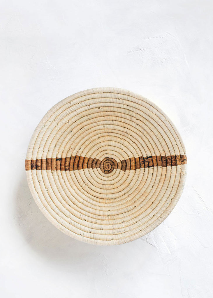 Kazi Banana Bark Striped Basket