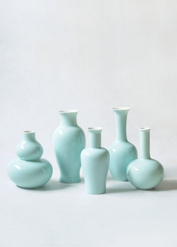 Middle Kingdom Porcelain Mini Vase Glossy Celadon