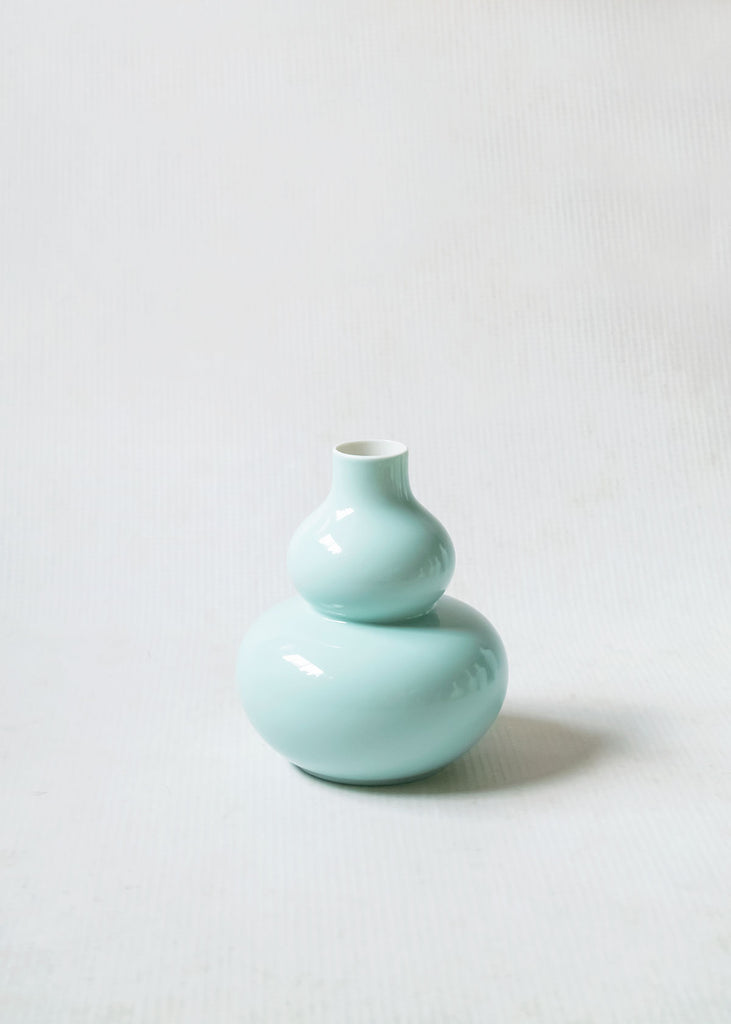 Middle Kingdom Porcelain Mini Vase Glossy Celadon, Gourd