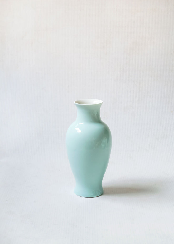 Middle Kingdom Porcelain Mini Vase Glossy Celadon, Pear