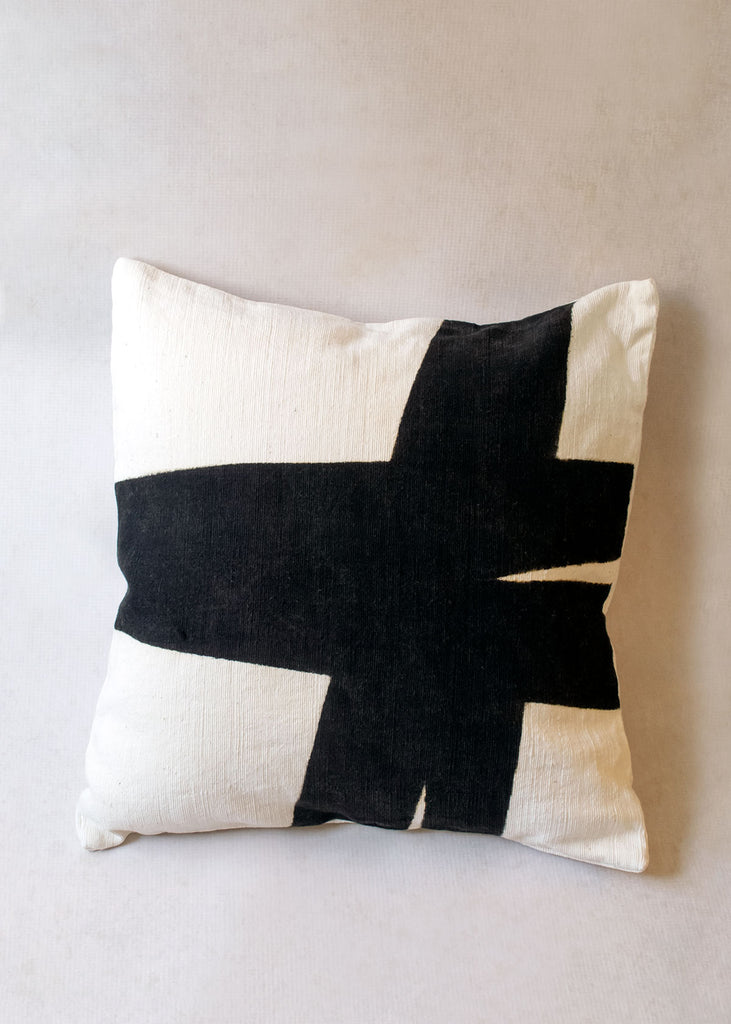 Ndomo Mud Cloth Pillow, handmade in Mali